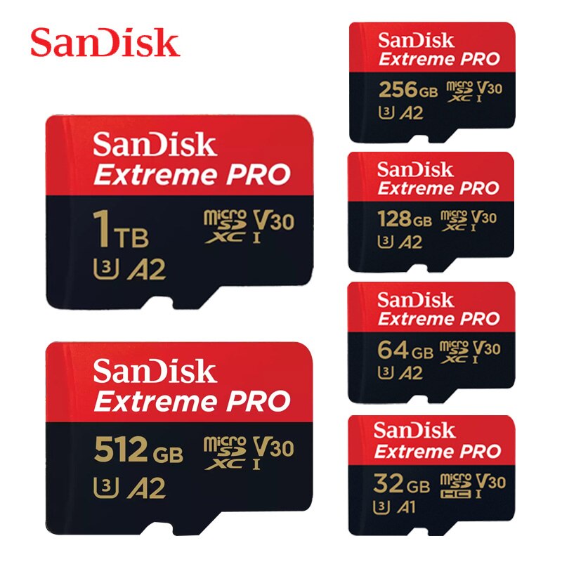 SanDisk Extreme Pro128GB MicroSD ī SDXC UHS-I 512GB 256GB 64GB U3 V30 A2 TF ī dro ÷ ޸ ī 
